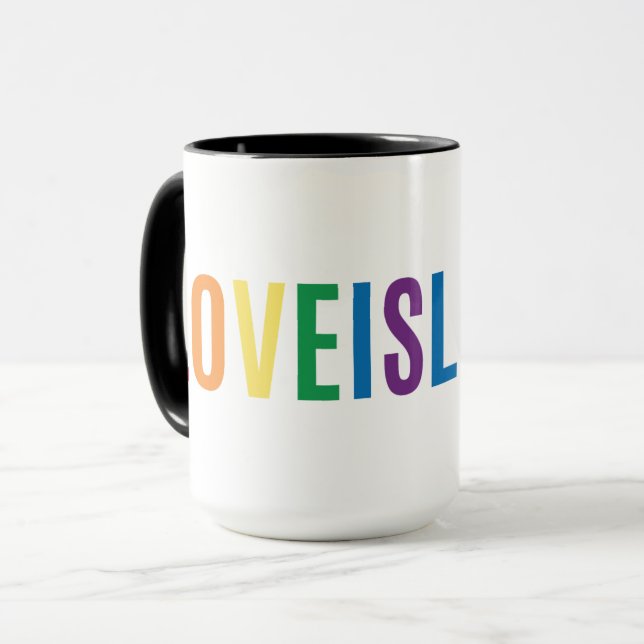 Weil Liebe Liebe ist Tasse (Vorderseite Links)