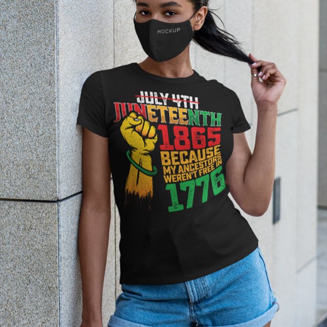 Weil meine Vorfahren im 4. Juli 1776 nicht frei wa T-Shirt (Von Creator hochgeladen)