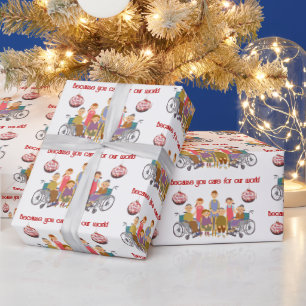 Weil Sie sich kümmern Weihnachtspapier Geschenkpapier