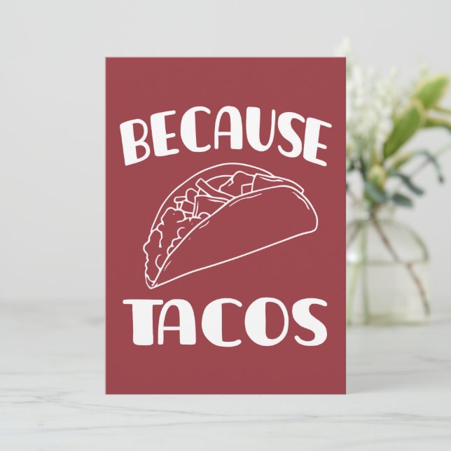 Weil Tacos Dankeskarte (Stehend Vorderseite)