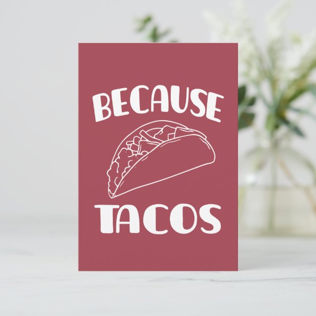 Weil Tacos Einladung (Stehend Vorderseite)