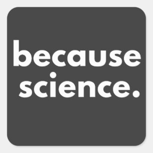 Weil Wissenschaft Quadratischer Aufkleber