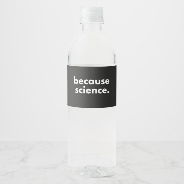 Weil Wissenschaft Wasserflaschenetikett (Vorderseite)