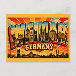 Weimar Deutschland Goethe Schiller Denkmal Postkarte