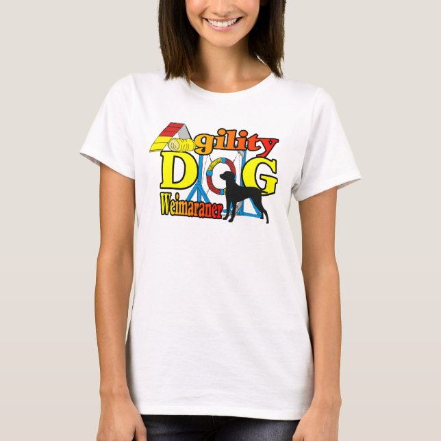 Weimaraner Agility Shirts Geschenke (Vorderseite)