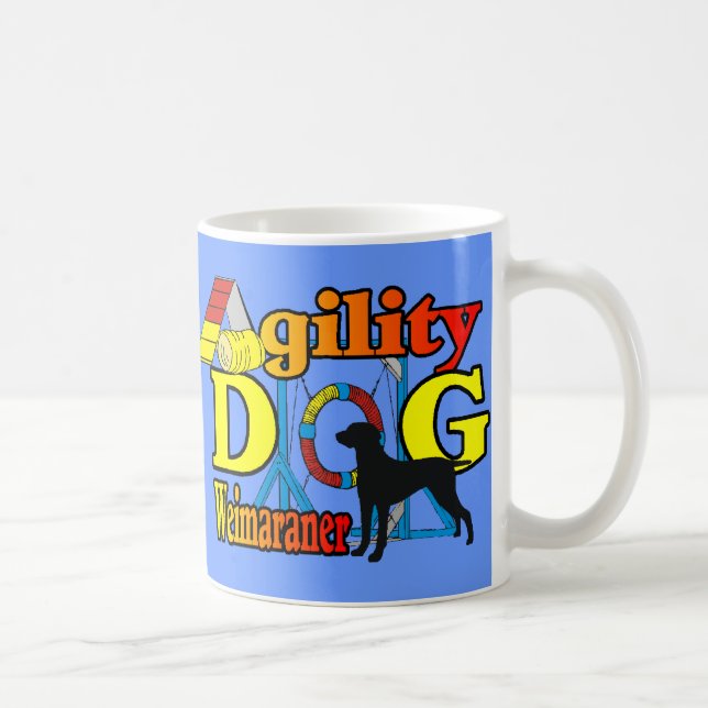 Weimaraner Agility Shirts Geschenke Kaffeetasse (Rechts)
