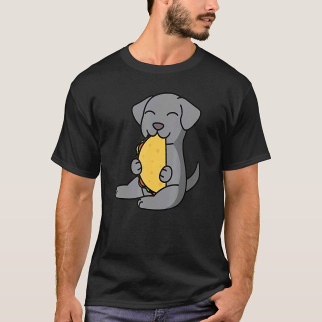 Weimaraner aß einen Taco-Hund T-Shirt (Vorderseite)