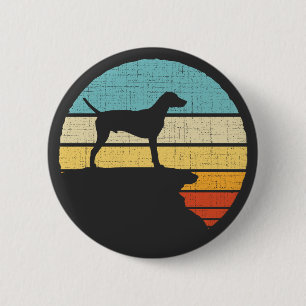 Weimaraner Besitzer Retro Vintage 60er 70er Hunde Button