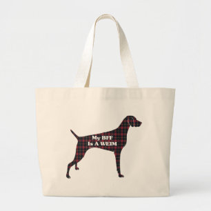 Weimaraner BESTE FREUNDIN Jumbo Stoffbeutel