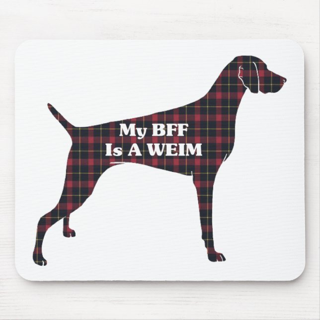 Weimaraner BESTE FREUNDIN Mousepad (Vorne)