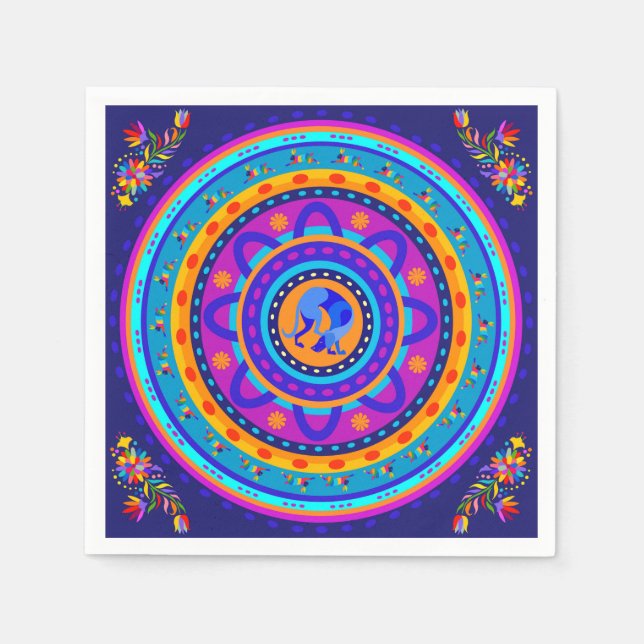 Weimaraner & Bunnies Serviette (Vorderseite)