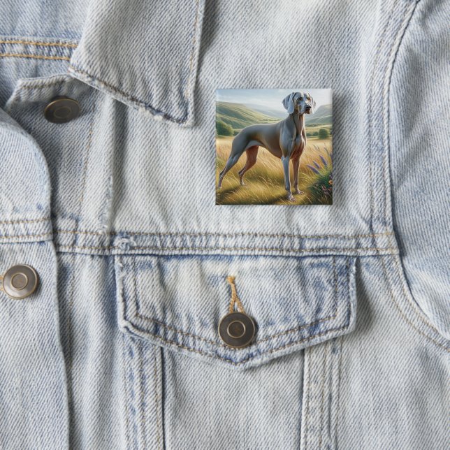 Weimaraner Button (Beispiel)