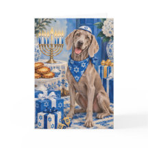 Weimaraner Chanukka-Karte