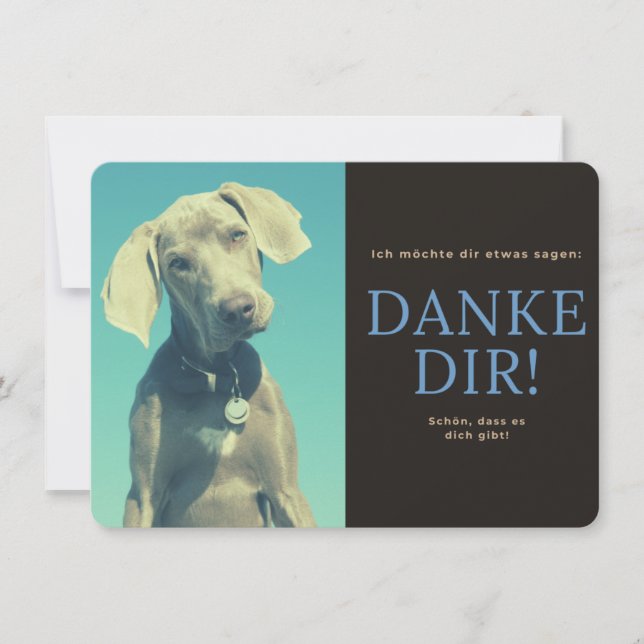 Weimaraner Dankeskarte (Vorderseite)