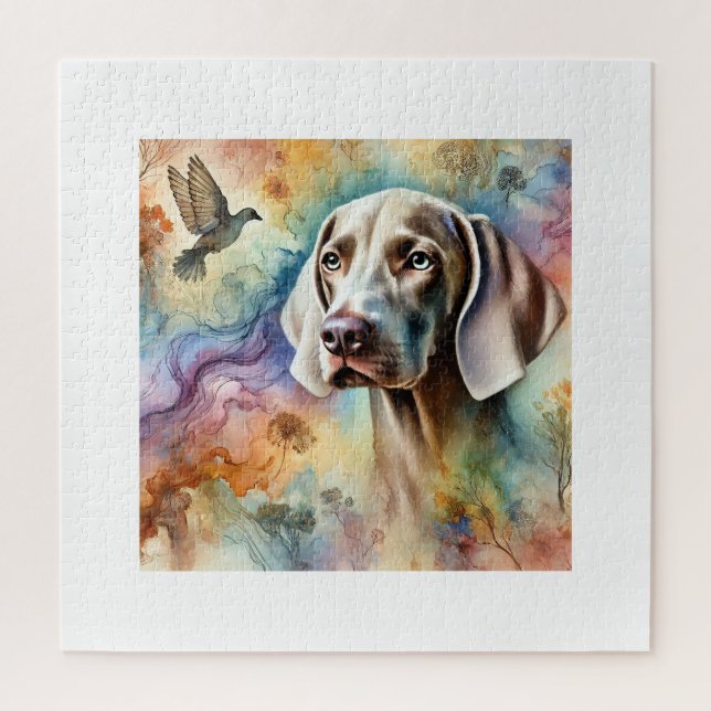Weimaraner Dog 200624AREF211 - Watercolor Puzzle (Vertikal)