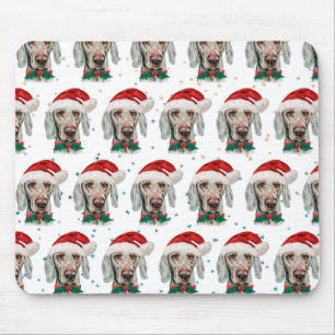 Weimaraner Dog Breed Christmas Stars Mousepad