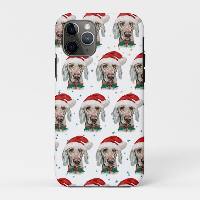 Weimaraner Dog Breed Weihnachtsstars Case-Mate iPhone Hülle (Rückseite)