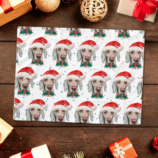 Weimaraner Dog Breed Weihnachtsstars Fleecedecke (Von Creator hochgeladen)