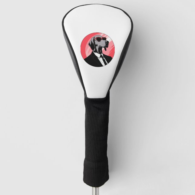 Weimaraner Dog Business Golf Headcover (Vorderseite)