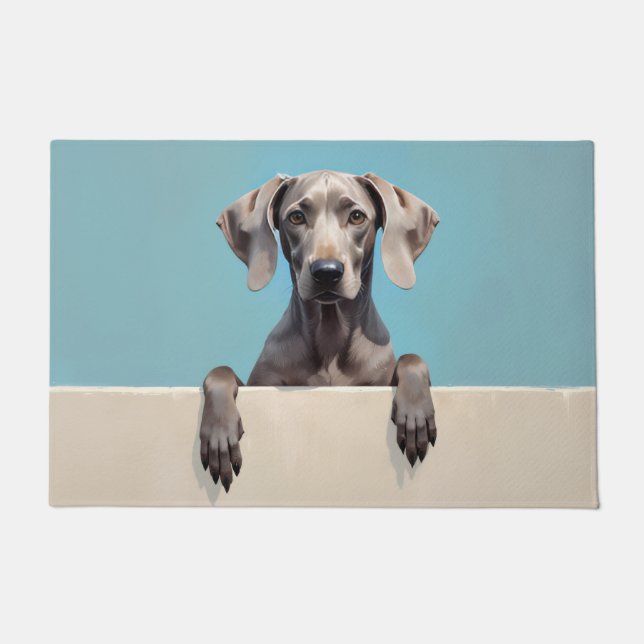 Weimaraner Dog Doormat Art Fußmatte (Vorderseite)