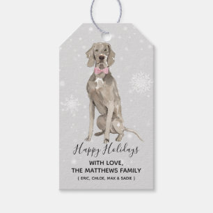 Weimaraner Dog Holiday Weihnachtsgeschenke Tags Geschenkanhänger