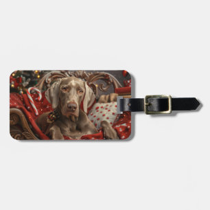 Weimaraner Dog Weihnachtsfest Gepäckanhänger