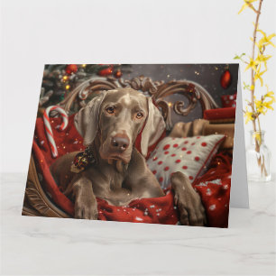 Weimaraner Dog Weihnachtsfest Karte