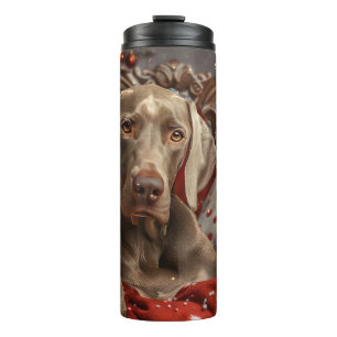 Weimaraner Dog Weihnachtsfest Thermosbecher