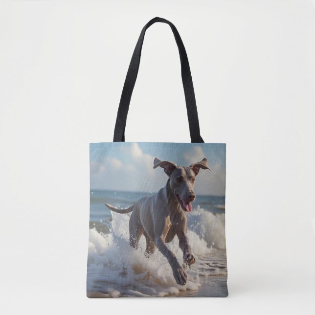 Weimaraner Eleganter Schultertasche (Vorderseite)