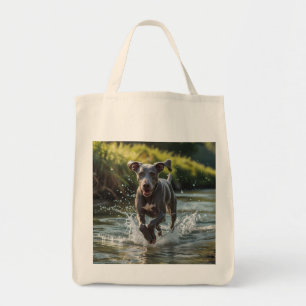 Weimaraner Elegantes Lebensmittelgeschäft Tote Bag Tragetasche