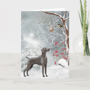 Weimaraner Feiertags-Karte Feiertagskarte