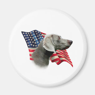 Weimaraner-Flagge Magnet