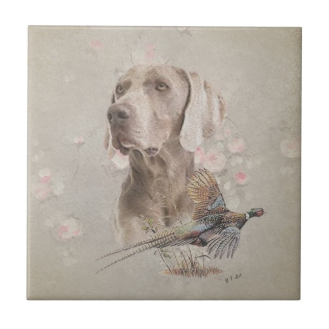 Weimaraner Fliese (Vorderseite)