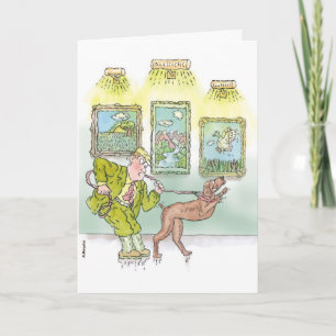 Weimaraner Funny Geburtstag im Art Gallery Karte