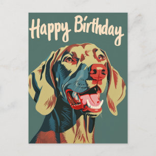 Weimaraner Geburtstag  Postkarte
