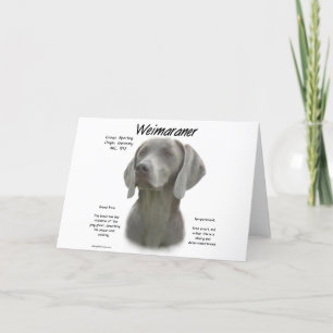 Weimaraner Geschichtsdesign Karte