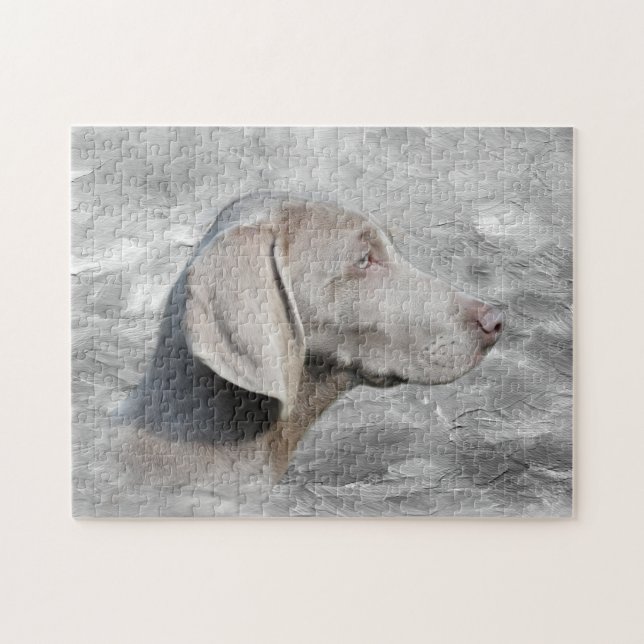 Weimaraner Gesicht Puzzle (Horizontal)