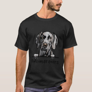 Weimaraner gibt Dekoration Druckhund T-Shirt