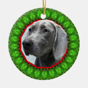 Weimaraner glückliches Howliday Keramik Ornament
