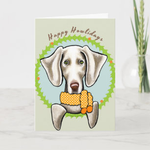 Weimaraner glückliches Howlidays Feiertagskarte