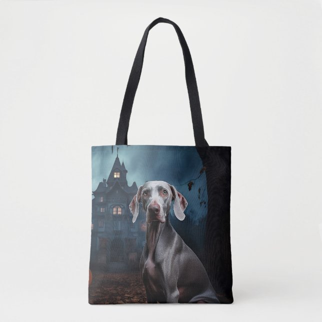 Weimaraner Halloween Beängstigend (Vorderseite)