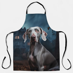 Weimaraner Halloween Beängstigend Schürze