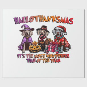 Weimaraner Halloween Erntedankfest Weihnachten Ove Geschenkpapier