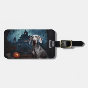 Weimaraner Halloween Gruselig Gepäckanhänger