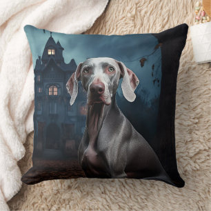 Weimaraner Halloween Gruselig Kissen