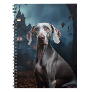 Weimaraner Halloween Gruselig Notizblock