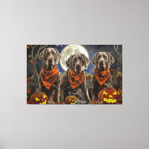 Weimaraner Halloween Spooky Leinwanddruck