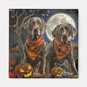 Weimaraner Halloween Spooky Magnet
