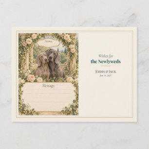 Weimaraner Hochzeitsgästebuch Wünsche Postkarte