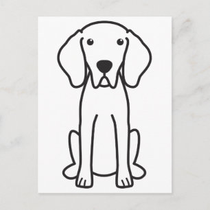 Weimaraner Hund Cartoon Postkarte